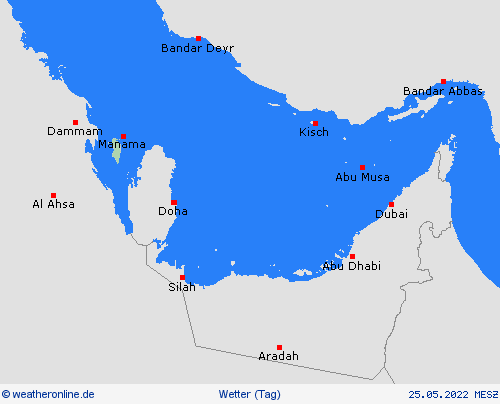 übersicht Bahrain Asien Vorhersagekarten