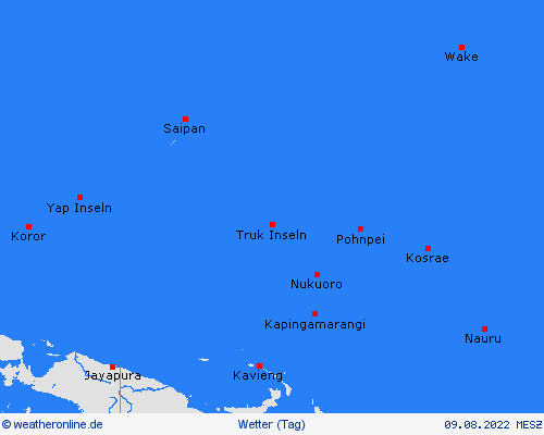 übersicht Nauru Ozeanien Vorhersagekarten