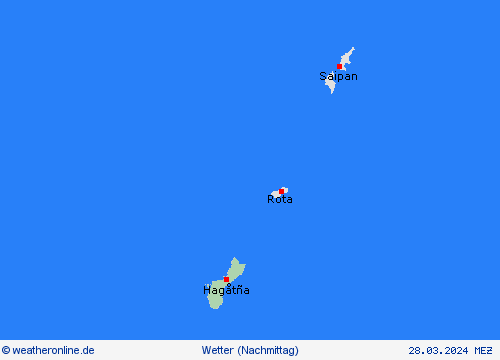 übersicht Guam Ozeanien Vorhersagekarten