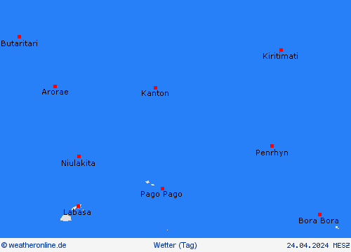 übersicht Kiribati Ozeanien Vorhersagekarten