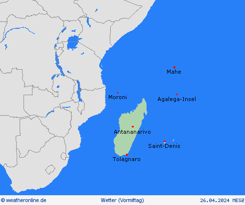 übersicht  Afrika Vorhersagekarten