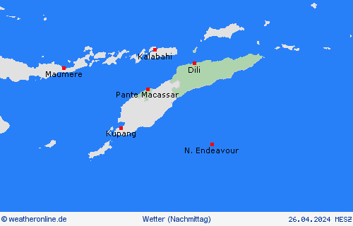 übersicht Osttimor Asien Vorhersagekarten