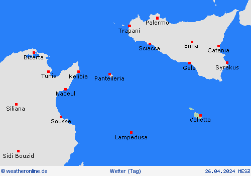 übersicht Malta Europa Vorhersagekarten