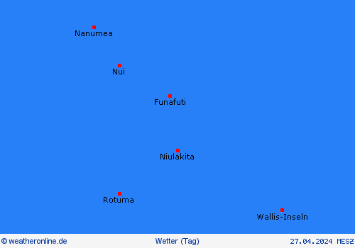 übersicht Tuvalu Ozeanien Vorhersagekarten