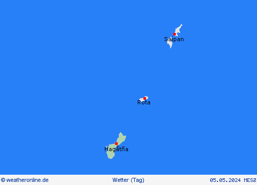 übersicht Guam Ozeanien Vorhersagekarten