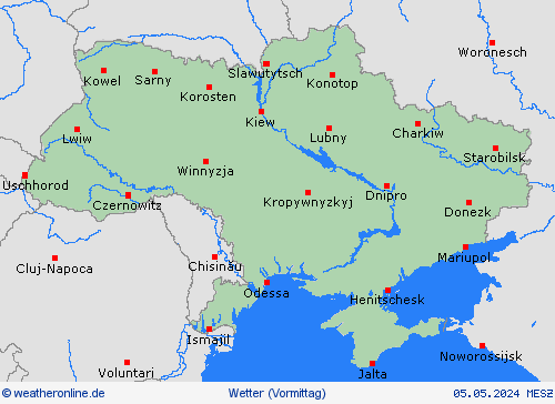 übersicht Ukraine Europa Vorhersagekarten