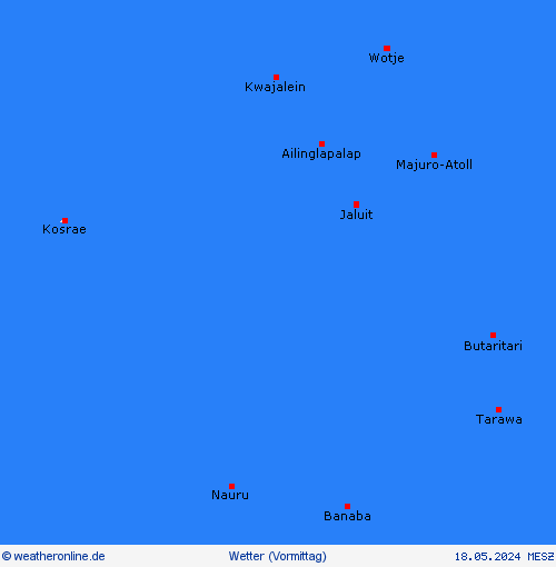 übersicht Marshallinseln Ozeanien Vorhersagekarten
