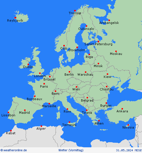 übersicht  Europa Vorhersagekarten