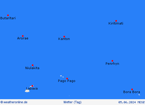 übersicht Kiribati Ozeanien Vorhersagekarten