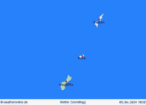 übersicht Guam Ozeanien Vorhersagekarten