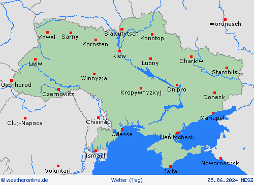 übersicht Ukraine Europa Vorhersagekarten