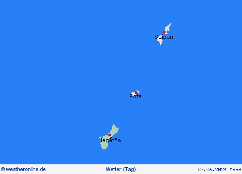 übersicht Guam Ozeanien Vorhersagekarten