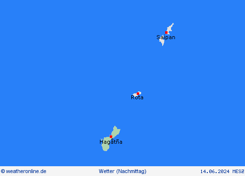 übersicht Guam Ozeanien Vorhersagekarten