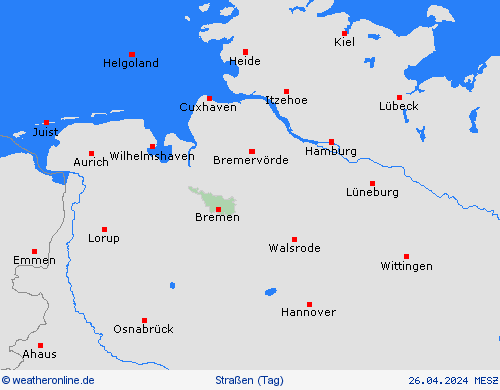 straßenwetter  Deutschland Vorhersagekarten