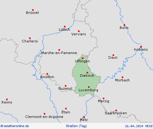 straßenwetter Luxemburg Europa Vorhersagekarten