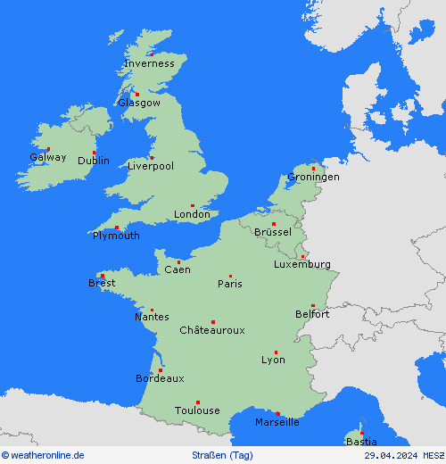 straßenwetter  Europa Vorhersagekarten