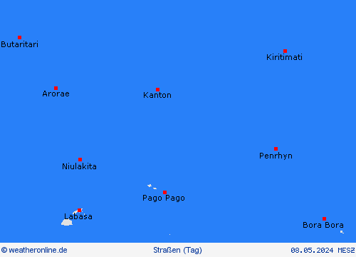 straßenwetter Kiribati Ozeanien Vorhersagekarten