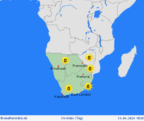 uv-index  Afrika Vorhersagekarten