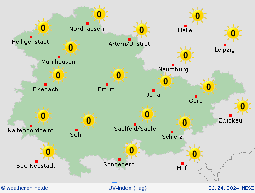 uv-index  Deutschland Vorhersagekarten