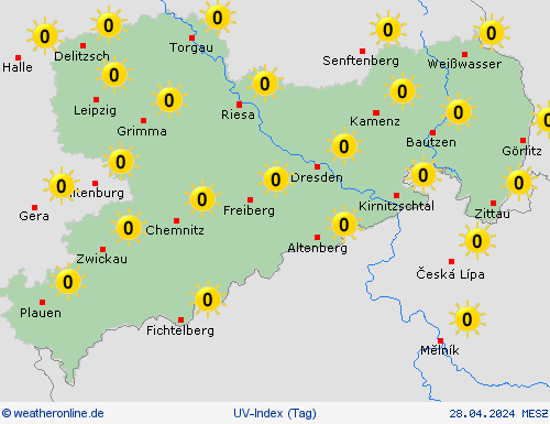 uv-index  Deutschland Vorhersagekarten