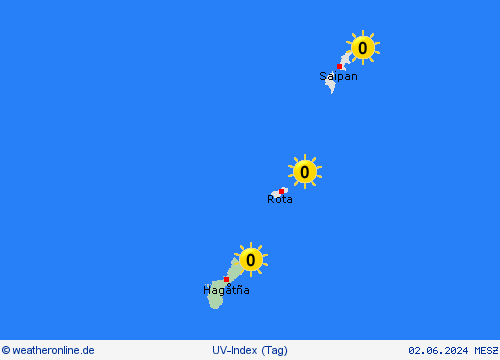 uv-index Guam Ozeanien Vorhersagekarten