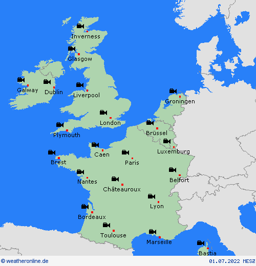 webcam  Europa Vorhersagekarten