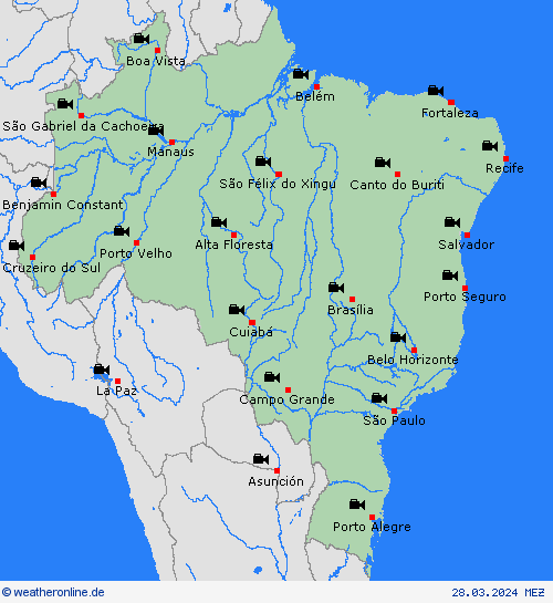 webcam Brasilien Südamerika Vorhersagekarten