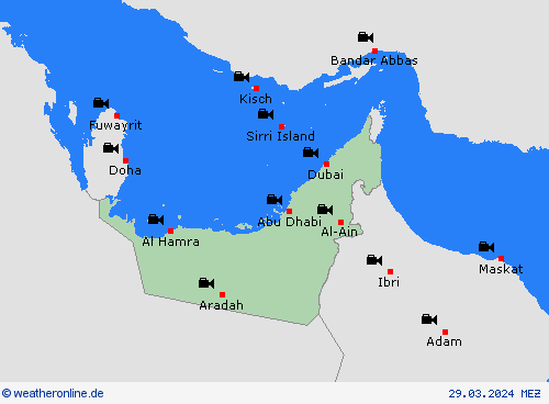 webcam Vereinigte Arabische Emirate Asien Vorhersagekarten