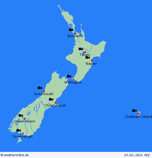 webcam Neuseeland Ozeanien Vorhersagekarten