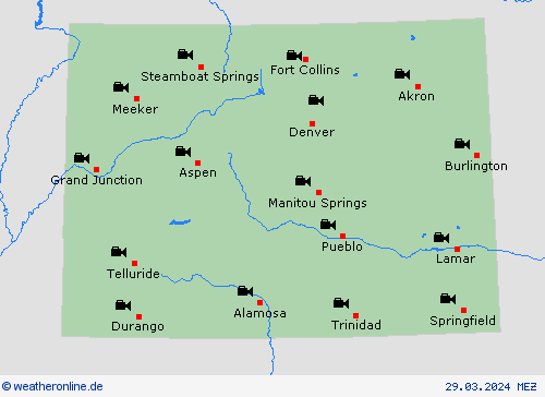 webcam Colorado Nordamerika Vorhersagekarten