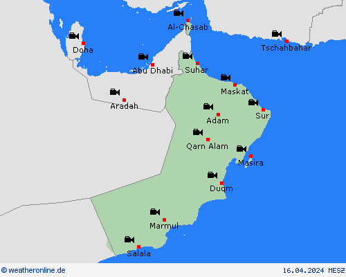 webcam Oman Asien Vorhersagekarten