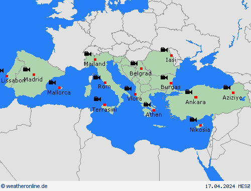 webcam  Europa Vorhersagekarten