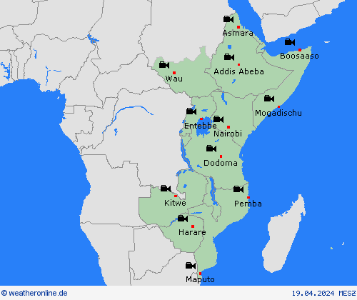 webcam  Afrika Vorhersagekarten