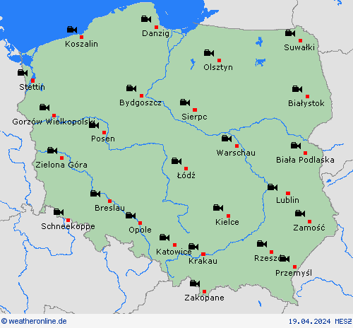webcam Polen Europa Vorhersagekarten