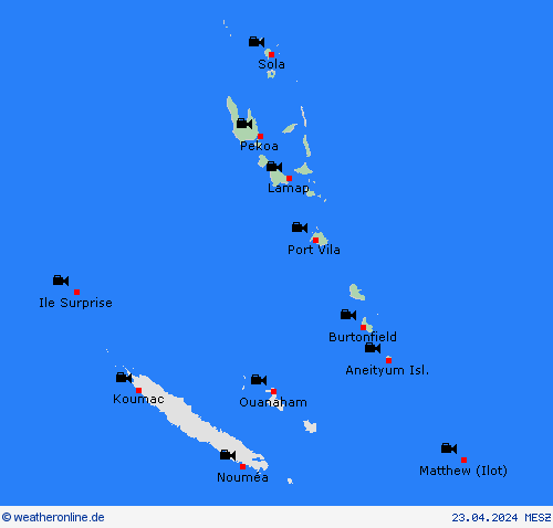 webcam Vanuatu Ozeanien Vorhersagekarten