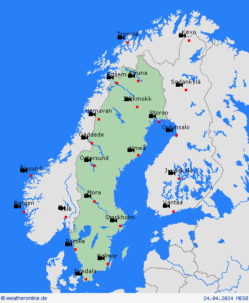 webcam Schweden Europa Vorhersagekarten