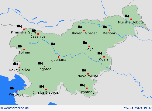 webcam Slowenien Europa Vorhersagekarten