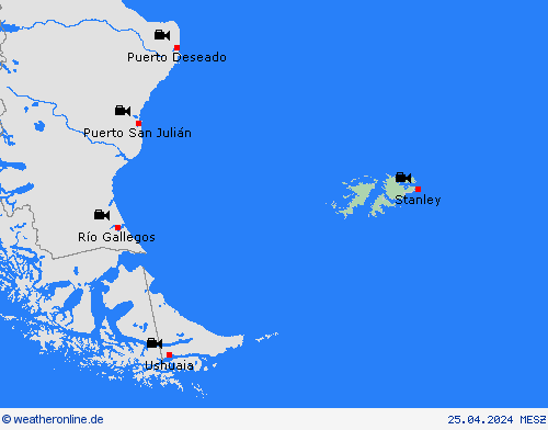 webcam Falklandinseln Südamerika Vorhersagekarten