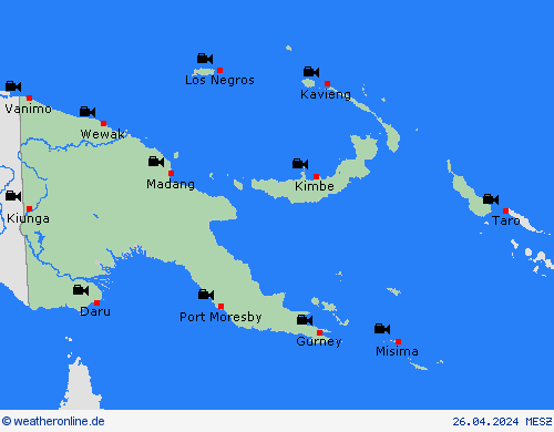 webcam Papua-Neuguinea Ozeanien Vorhersagekarten
