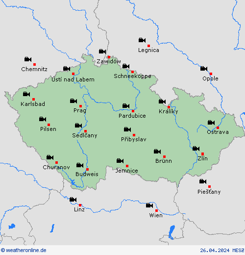 webcam Tschechien Europa Vorhersagekarten
