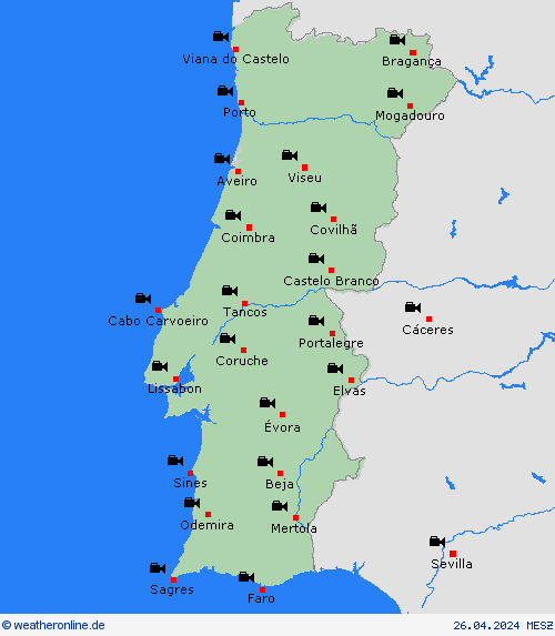 webcam Portugal Europa Vorhersagekarten