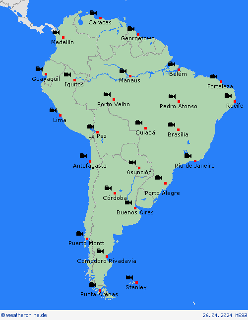 webcam  Südamerika Vorhersagekarten