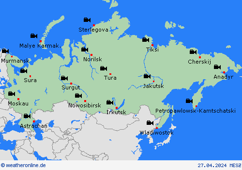 webcam Russland Europa Vorhersagekarten