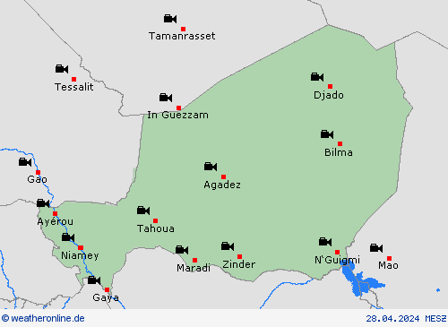 webcam Niger Afrika Vorhersagekarten