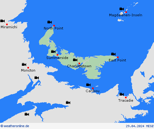 webcam Prinz-Edward-Inseln Nordamerika Vorhersagekarten