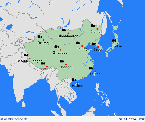 webcam  Asien Vorhersagekarten