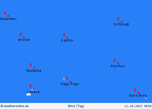wind Kiribati Ozeanien Vorhersagekarten