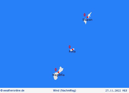 wind Marianen Ozeanien Vorhersagekarten