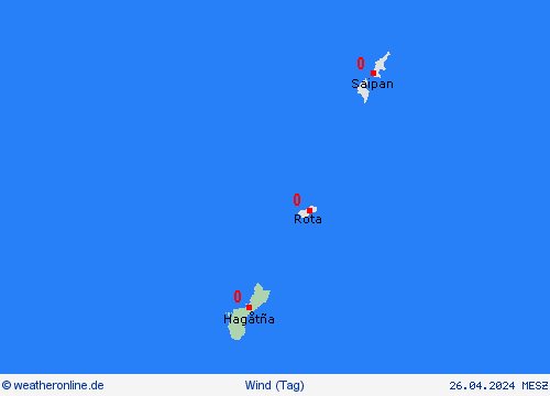 wind Guam Ozeanien Vorhersagekarten