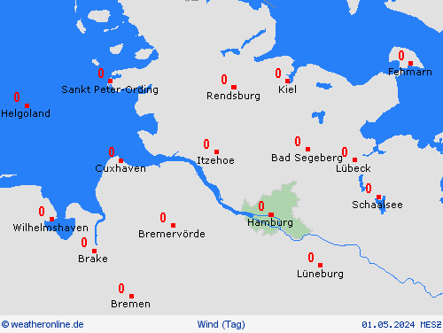 wind  Deutschland Vorhersagekarten